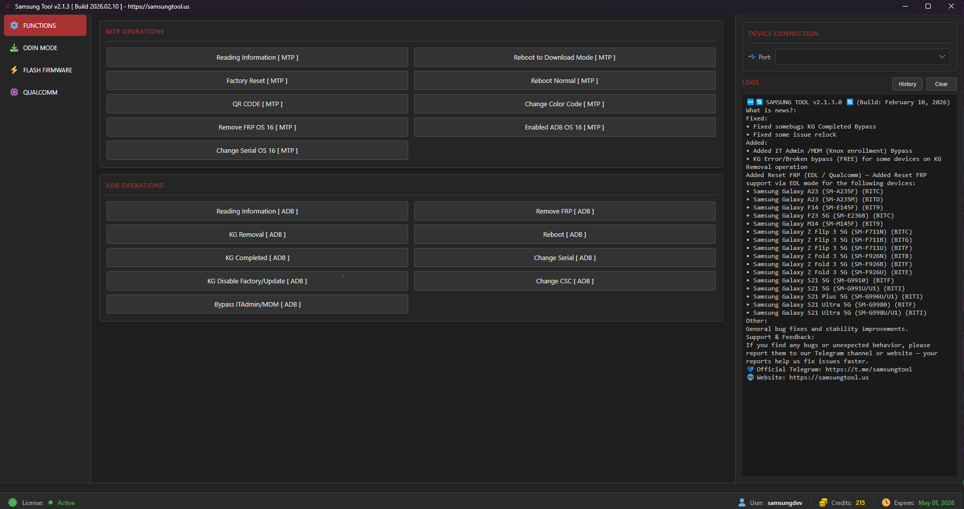 Samsung Tool Screenshot